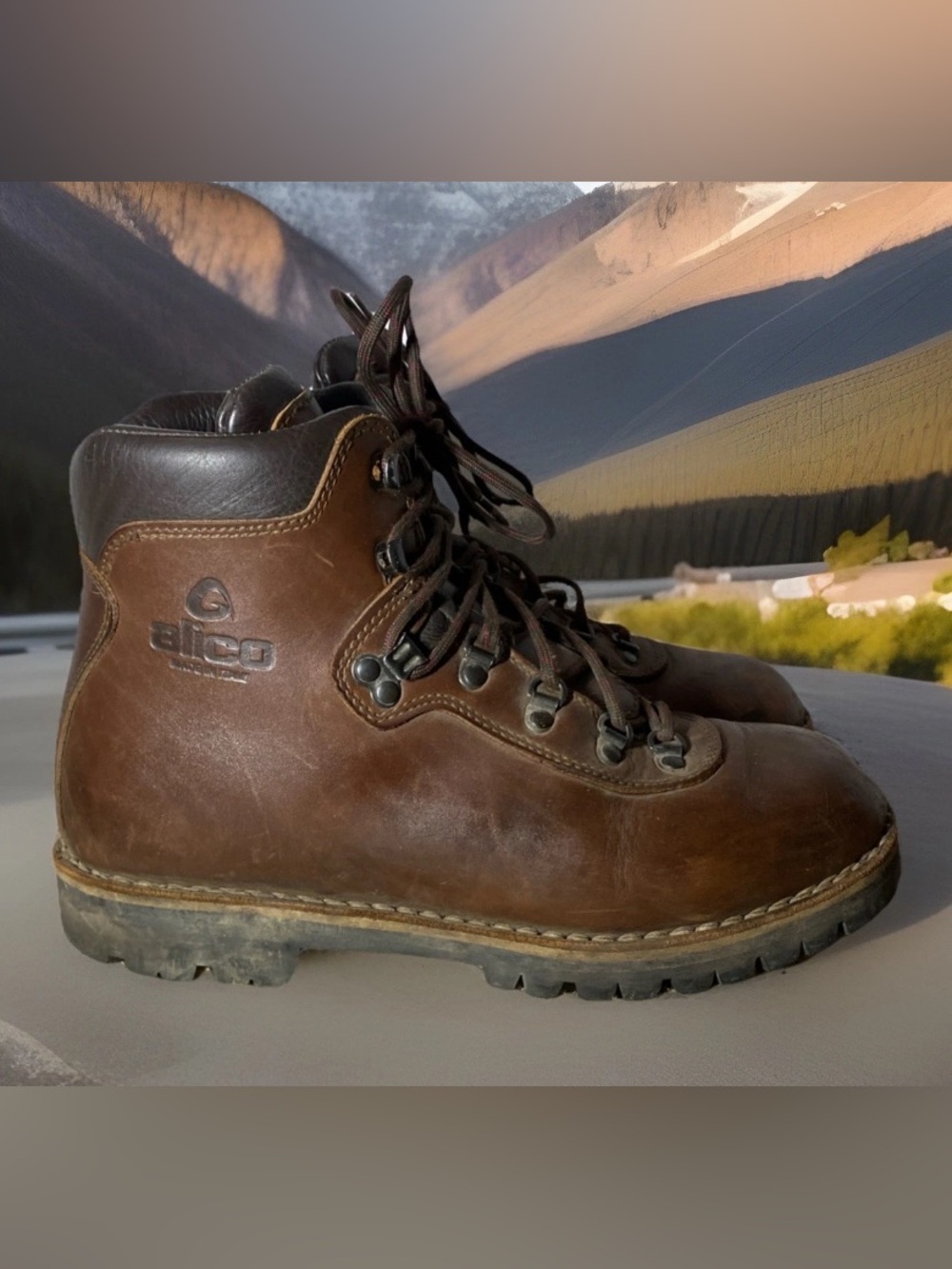 Alico Summit Men's Backpacking Hiking Boots Italian Made, Size 10W Outdoor